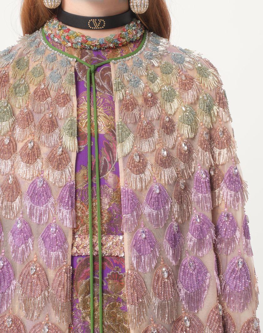 Valentino Handbags Cappa In Organza Ricamata per Donna in Poudre/multicolor | Valentino IT I Più Venduti