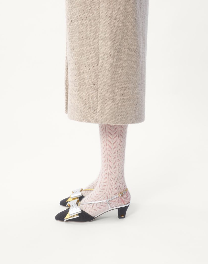 Valentino Handbags Cappotto In Textured Wool per Donna in Cammello/avorio | Valentino IT In Saldo