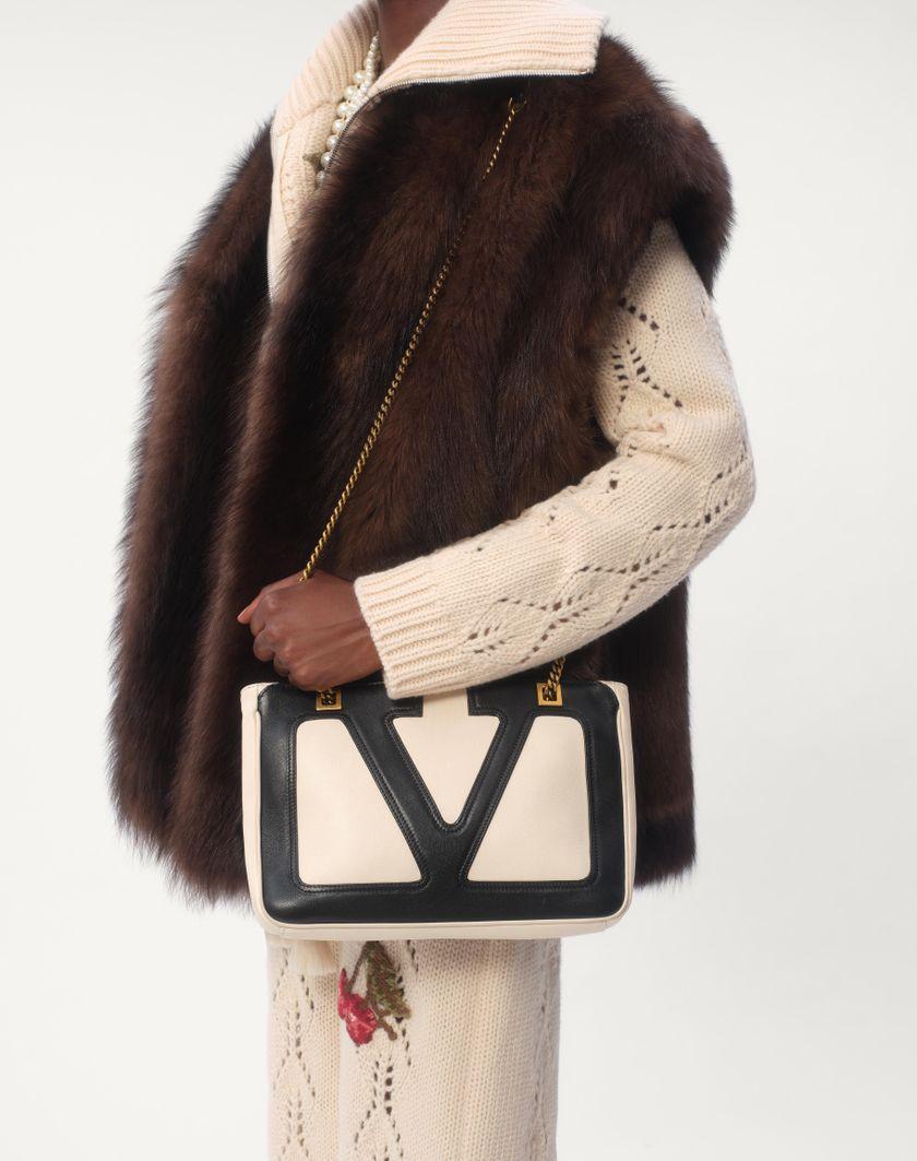 Valentino Handbags Gilet In Shearling per Donna in Marrone | Valentino IT Nuova