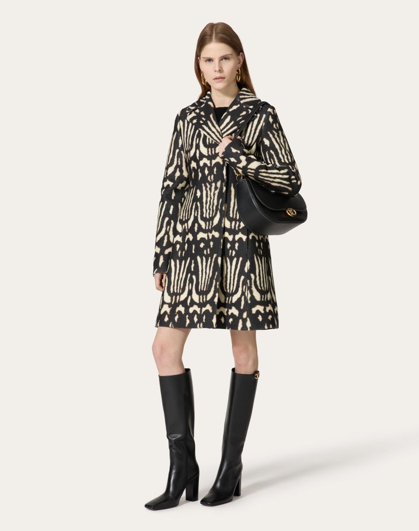 Valentino Handbags Cappotto In Valentino Wildprint 98 per Donna in Nero | Valentino IT Italia
