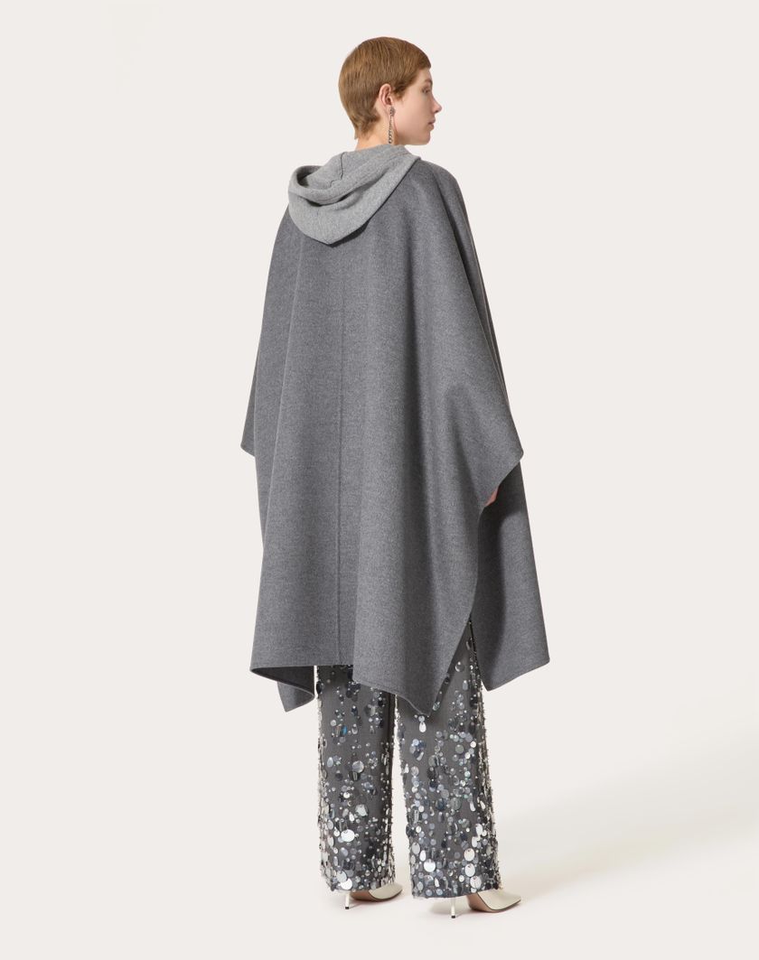 Valentino Handbags Cappa In Compact Drap per Donna in Grigio Scuro | Valentino IT Nuovo