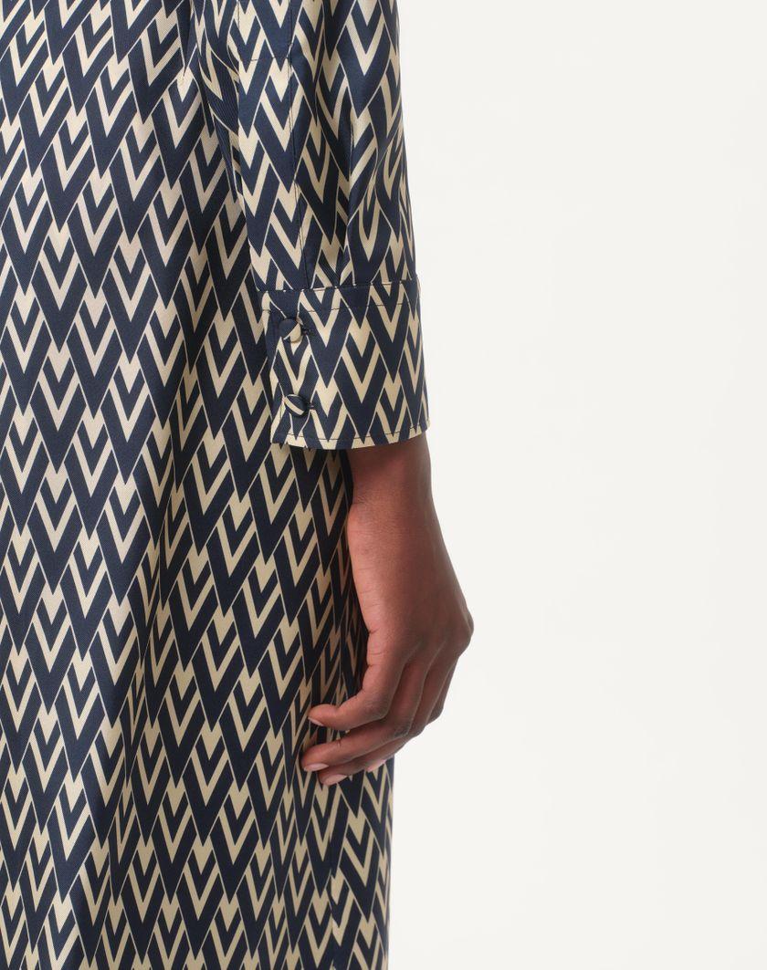 Valentino Handbags Camicia In Twill Toute La V per Donna in Nero/avorio | Valentino IT Qualità Garantita