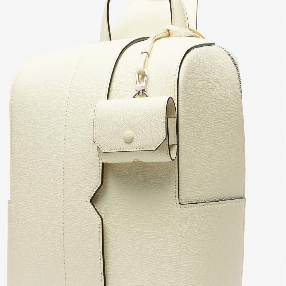 Valextra Porta Airpods Pro con Tracolla in Pelle Bianca | Valextra Solo un giorno rimasto