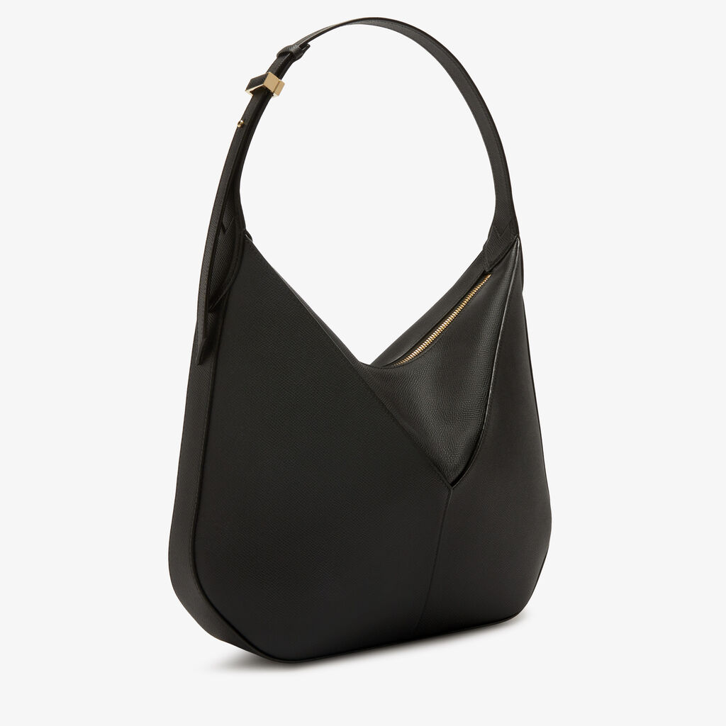 Valextra Borsa a tracolla hobo da Donna in Pelle Nera | Valextra Vivi Sottocosto