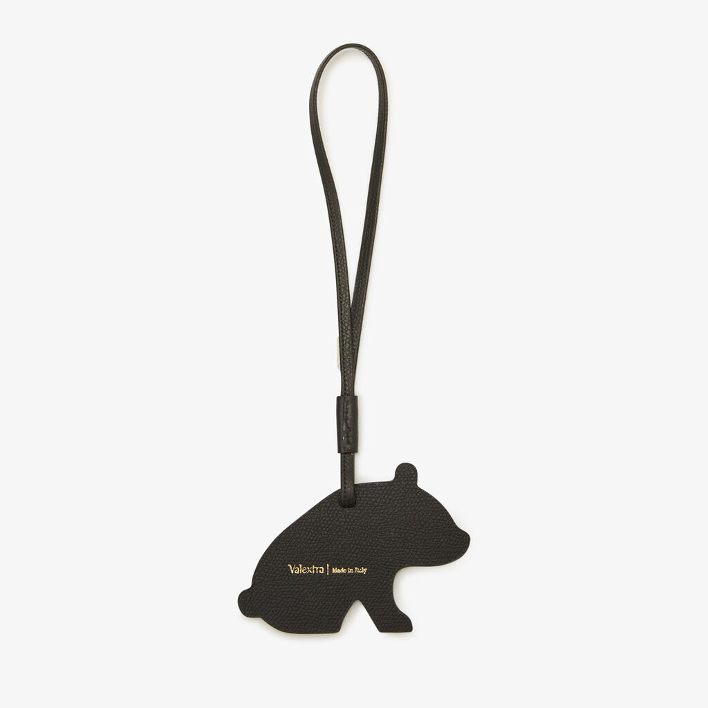 Valextra Charm per borsa Panda in Pelle Bianca e Nera | Valextra Presa