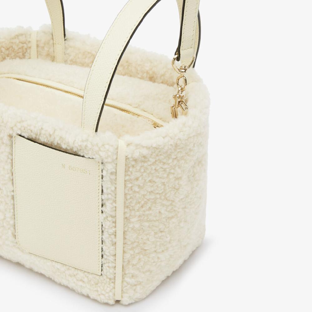 Valextra BORSA SECCHIELLO MINI CON TRACOLLA MONTONE/VITELLO VS ORO CHIARO Fino Al -60%