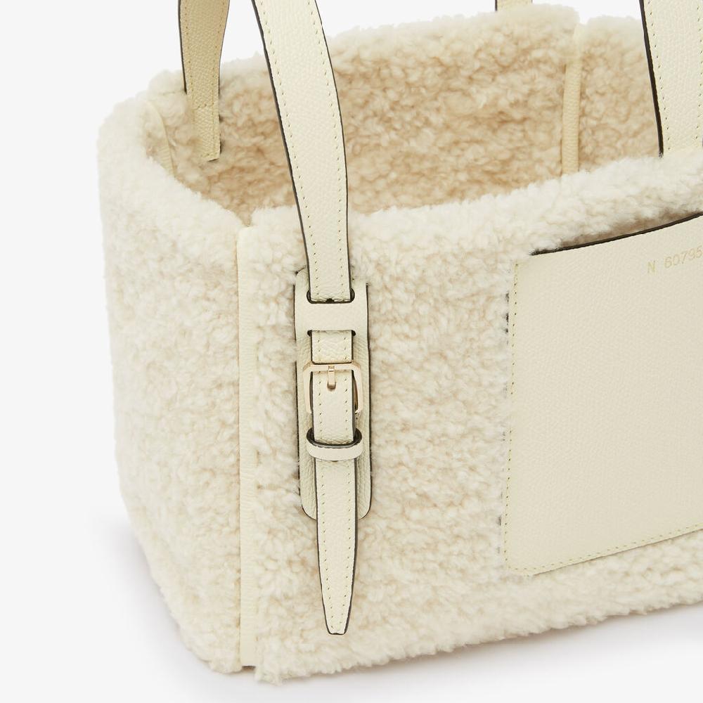 Valextra BORSA SECCHIELLO MINI CON TRACOLLA MONTONE/VITELLO VS ORO CHIARO Fino Al -60%