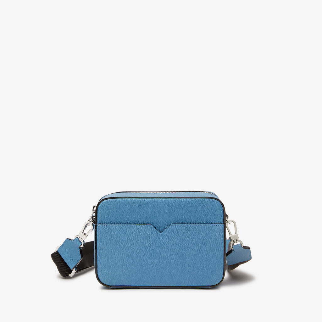 Valextra Borsa a tracolla Uomo di Lusso in Pelle Azzurra | Valextra V-Line