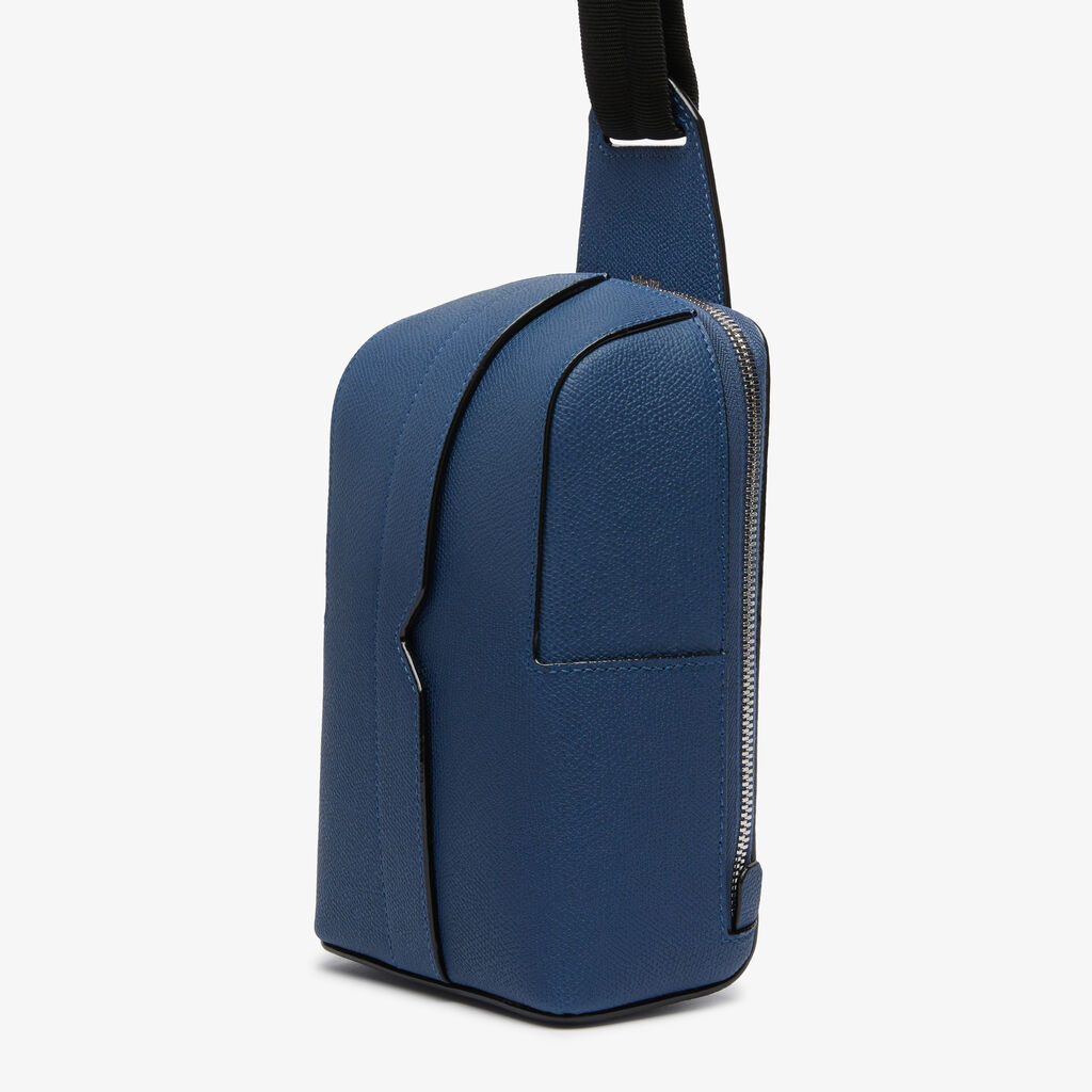 Valextra Zaino monospalla Uomo in Pelle Blu Zaffiro | Valextra V-Line Offerte