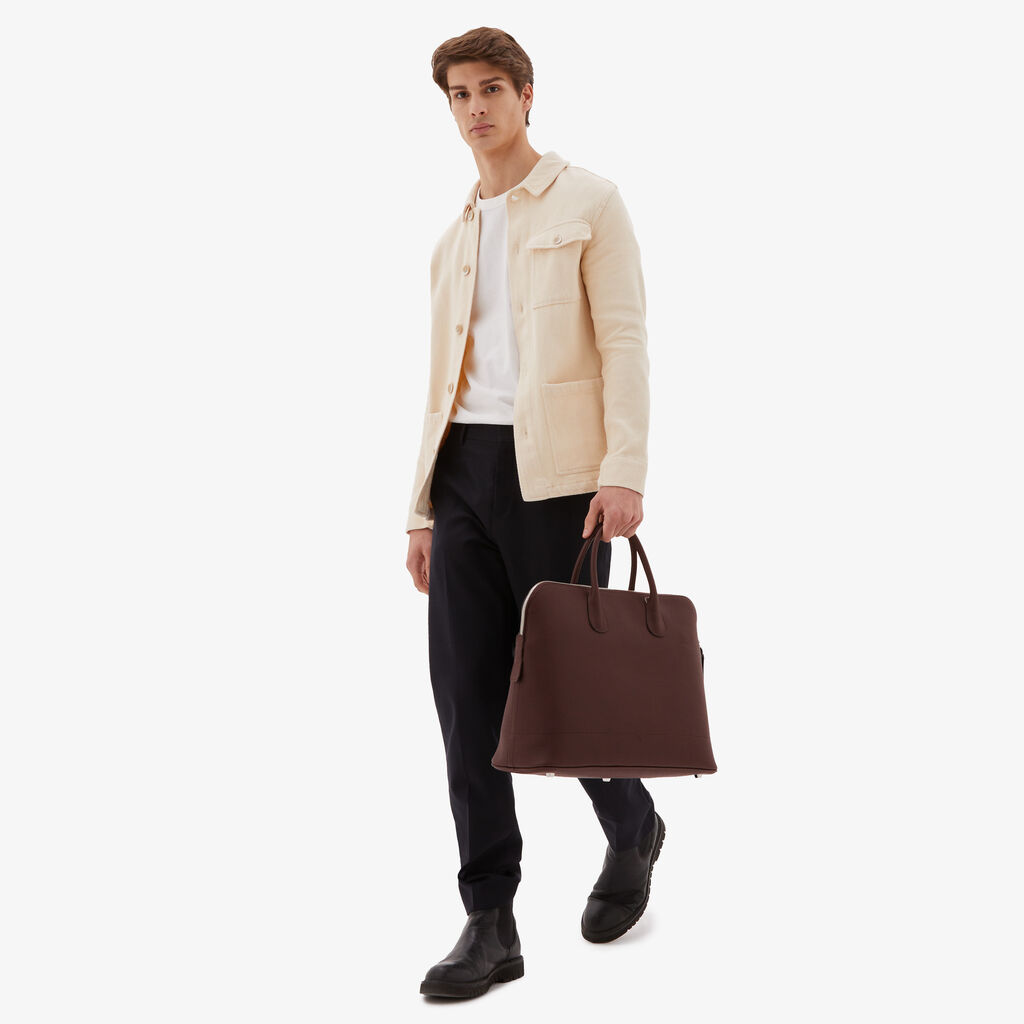 Valextra Tote bag da Uomo in Pelle Marrone | Valextra My Logo Offerta speciale