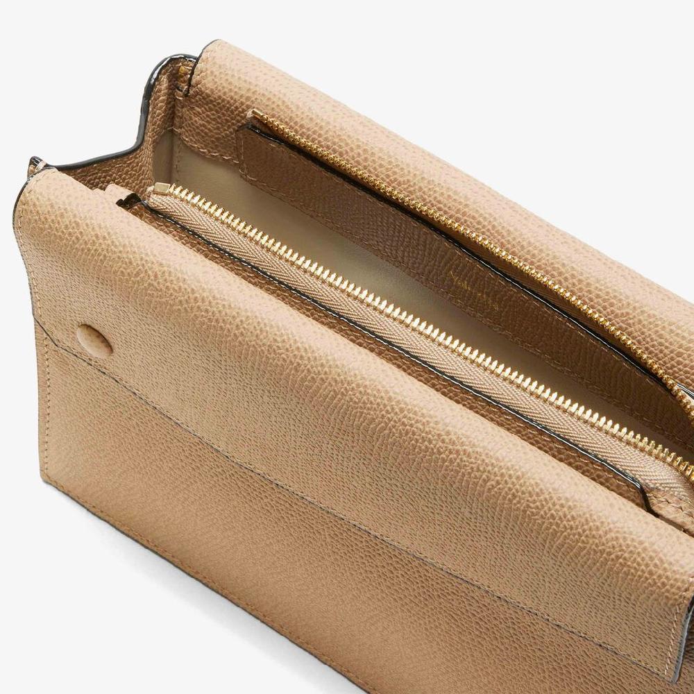 Valextra Borsetta a tracolla piccola in Pelle Beige | Valextra Pocket Saldi Di Fabbrica