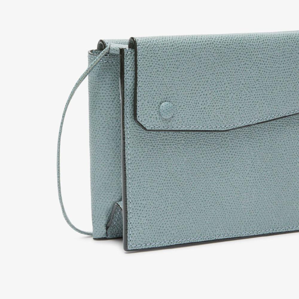 Valextra Borsetta piccola Mini in Pelle Blu | Valextra Pocket Vendite Flash