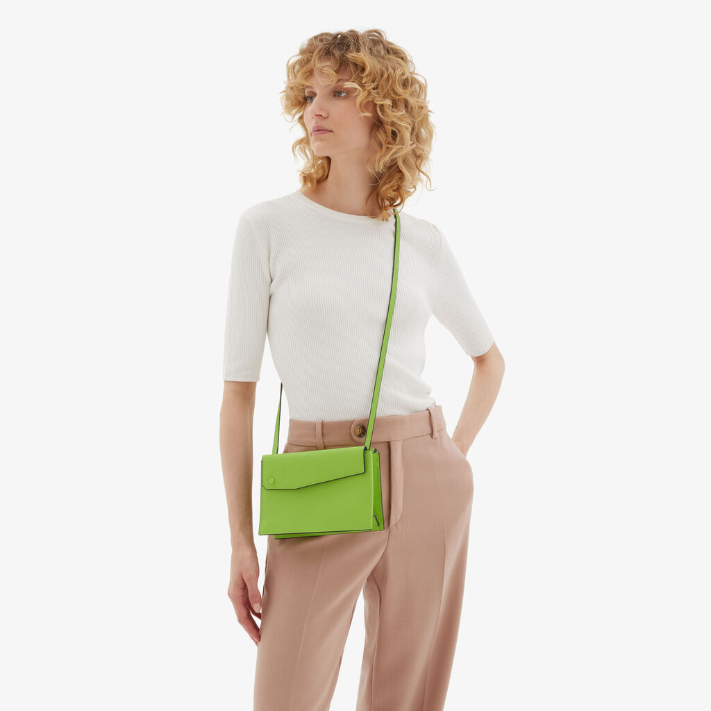 Valextra Borsa a tracolla da Donna in Pelle Verde | Valextra Pocket Negozio