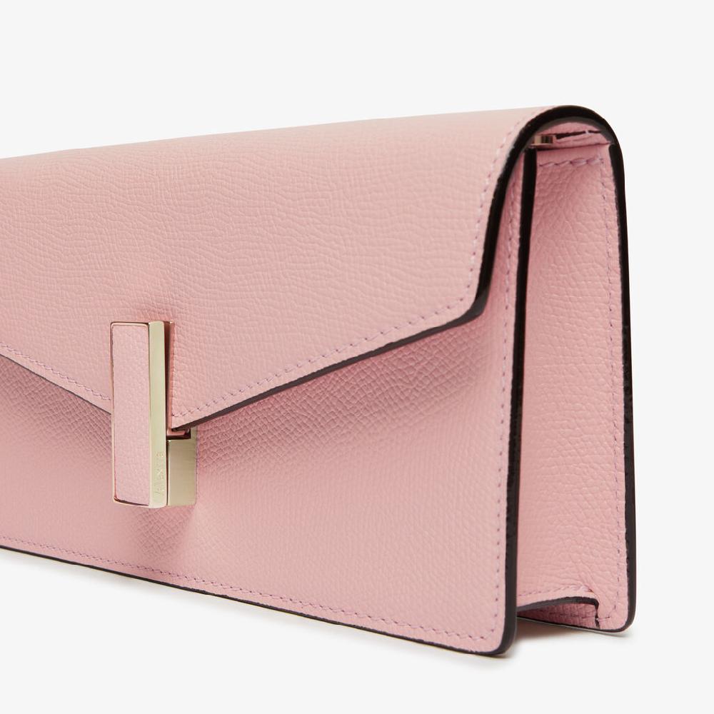 Valextra Borsetta clutch compatta in Pelle Rosa | Valextra Iside Italy