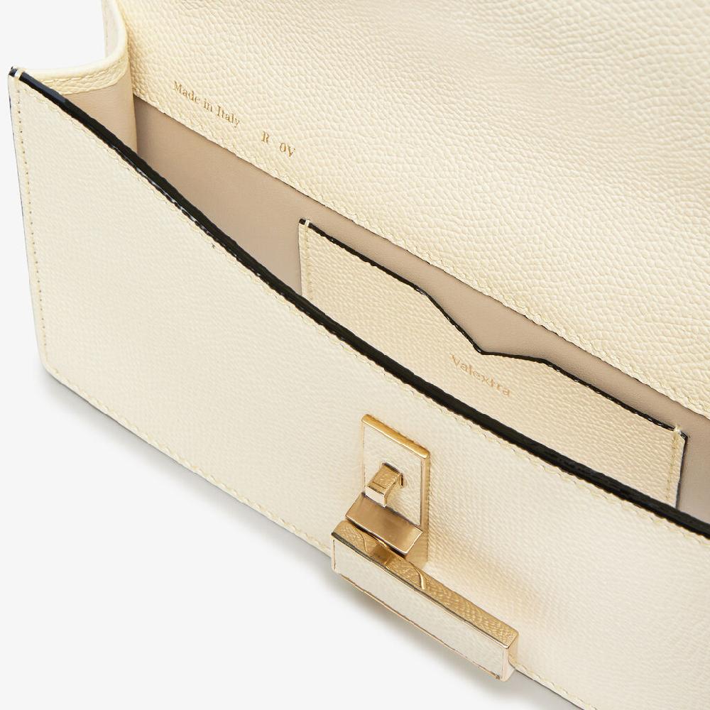Valextra Pochette in Pelle Bianca con tracolla | Valextra Iside Italia