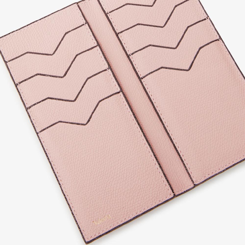 Valextra Portafoglio versatile grande in Pelle Rosa | Valextra Brera Qualità