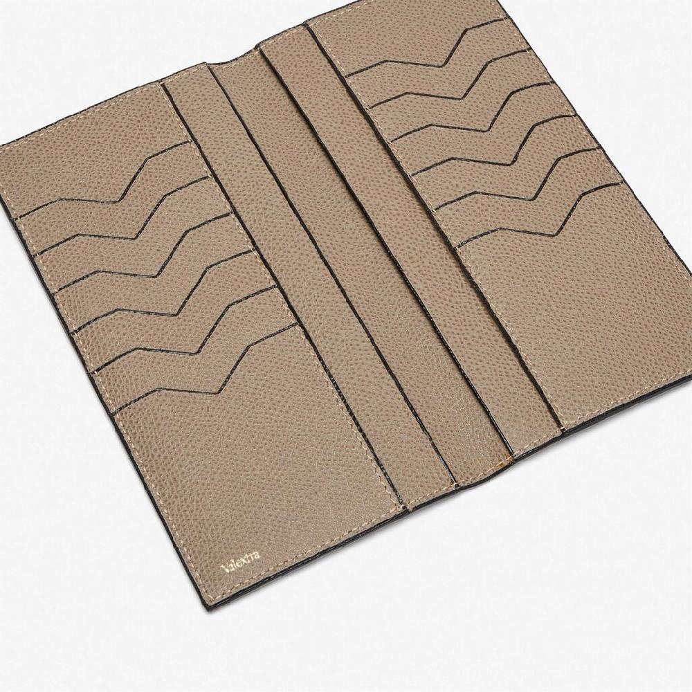 Valextra Portafoglio verticale bifold in Pelle Marrone Tortora | Valextra Acquista Ora