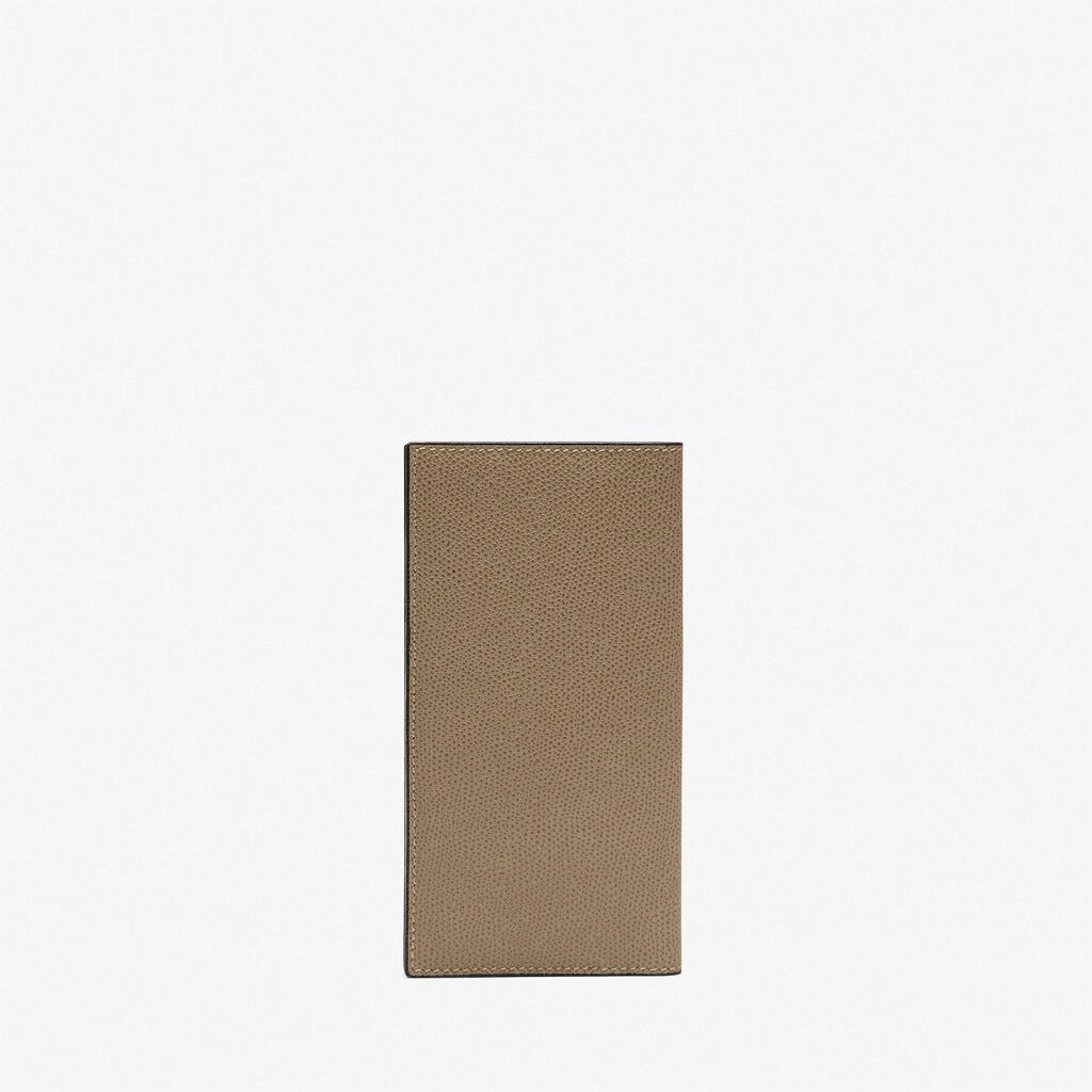 Valextra Portafoglio verticale bifold in Pelle Marrone Tortora | Valextra Acquista Ora