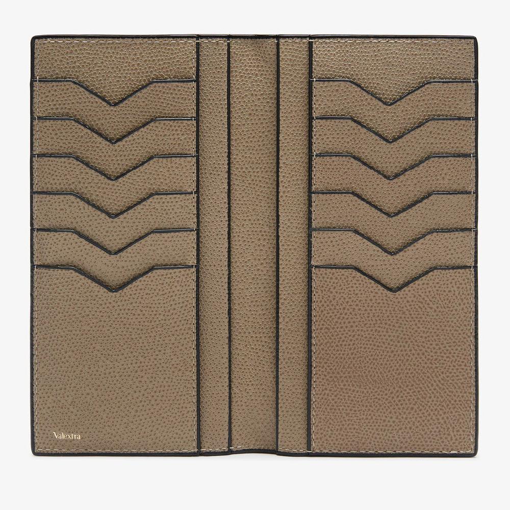 Valextra Portafoglio verticale bifold in Pelle Marrone Tortora | Valextra Acquista Ora