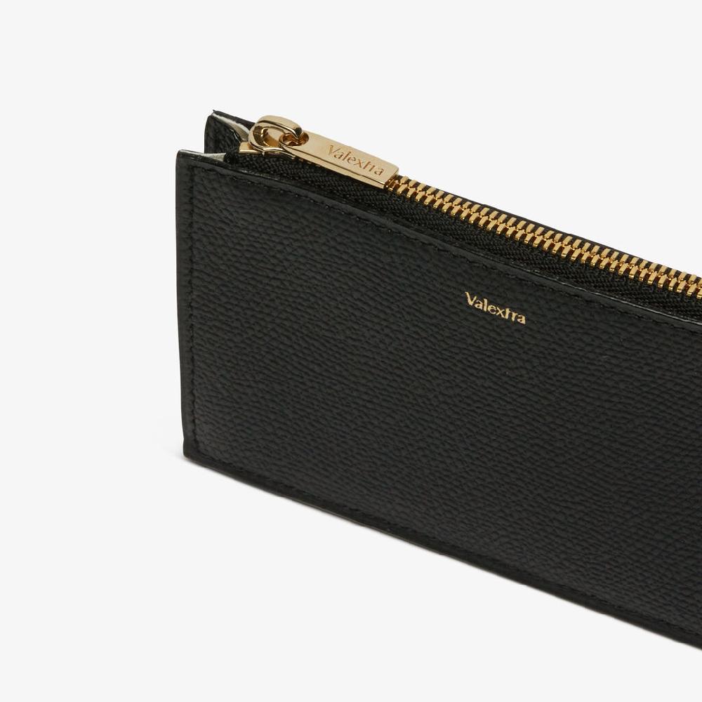 Valextra Portamonete da Uomo e Donna in Pelle Nera | Valextra Shopping Online