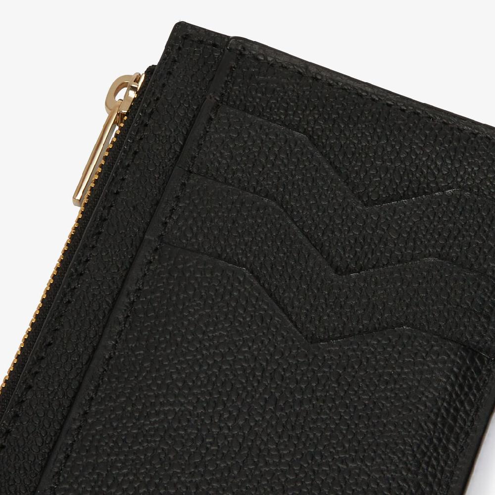Valextra Portamonete da Uomo e Donna in Pelle Nera | Valextra Shopping Online