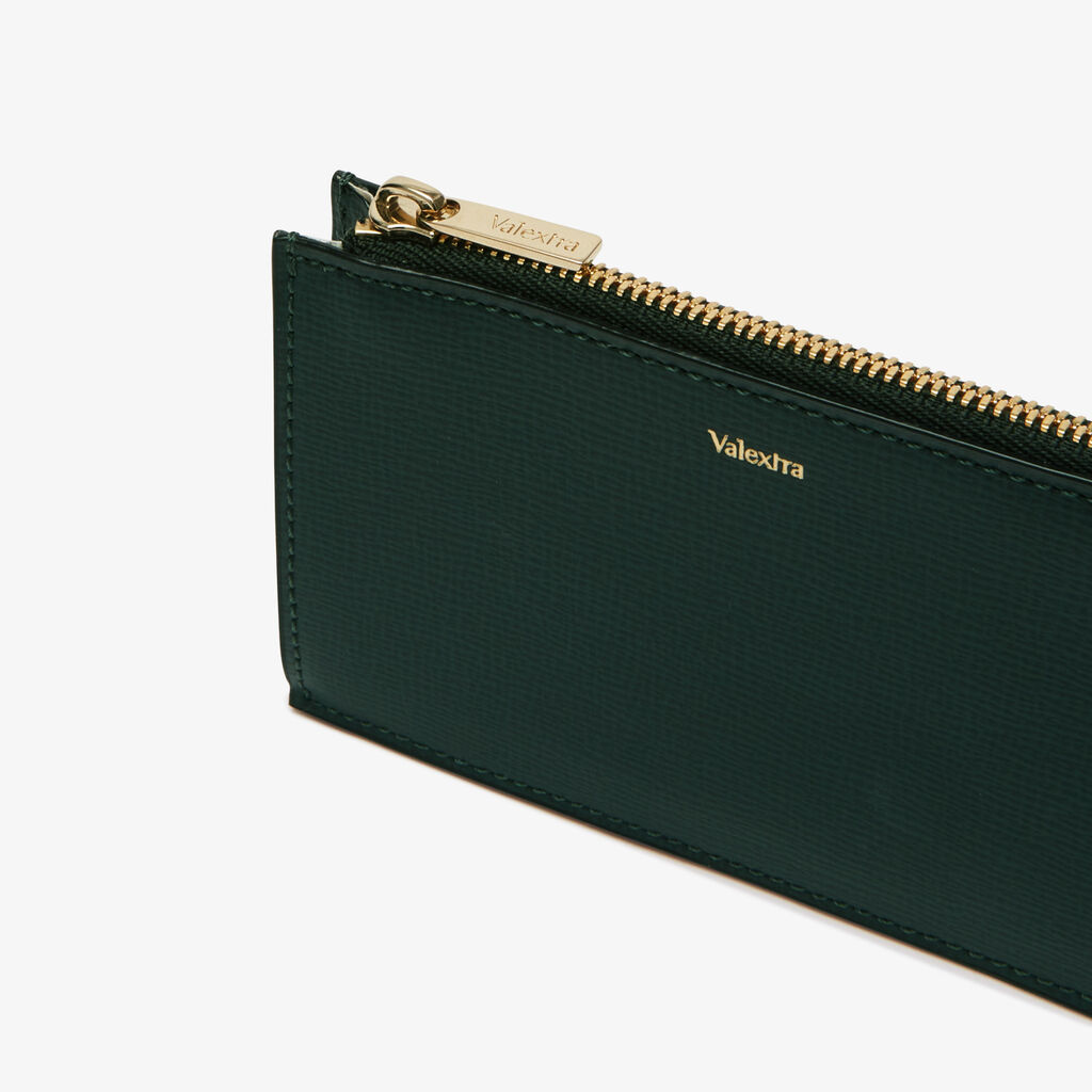 Valextra Portamonete da Donna in Pelle Verde di Lusso | Valextra Affare Del Giorno
