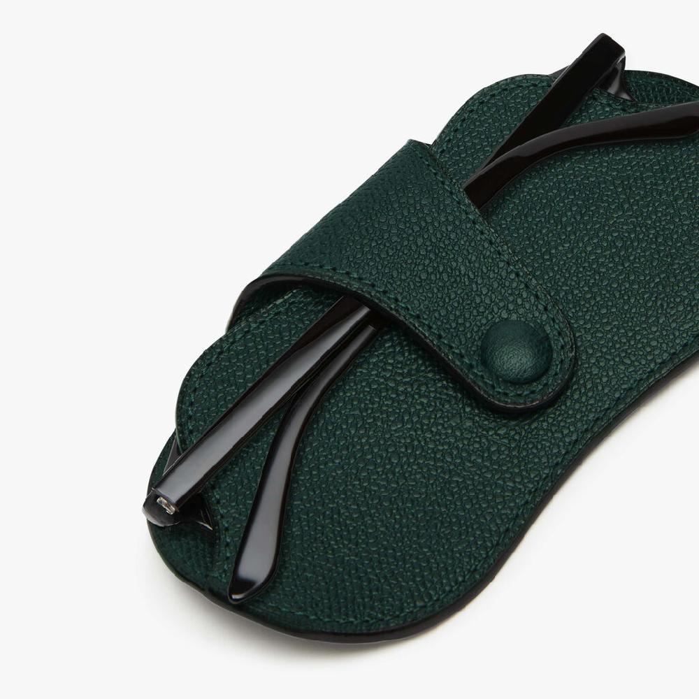 Valextra Custodia occhiali in Pelle Verde | Valextra Prezzo Ridotto
