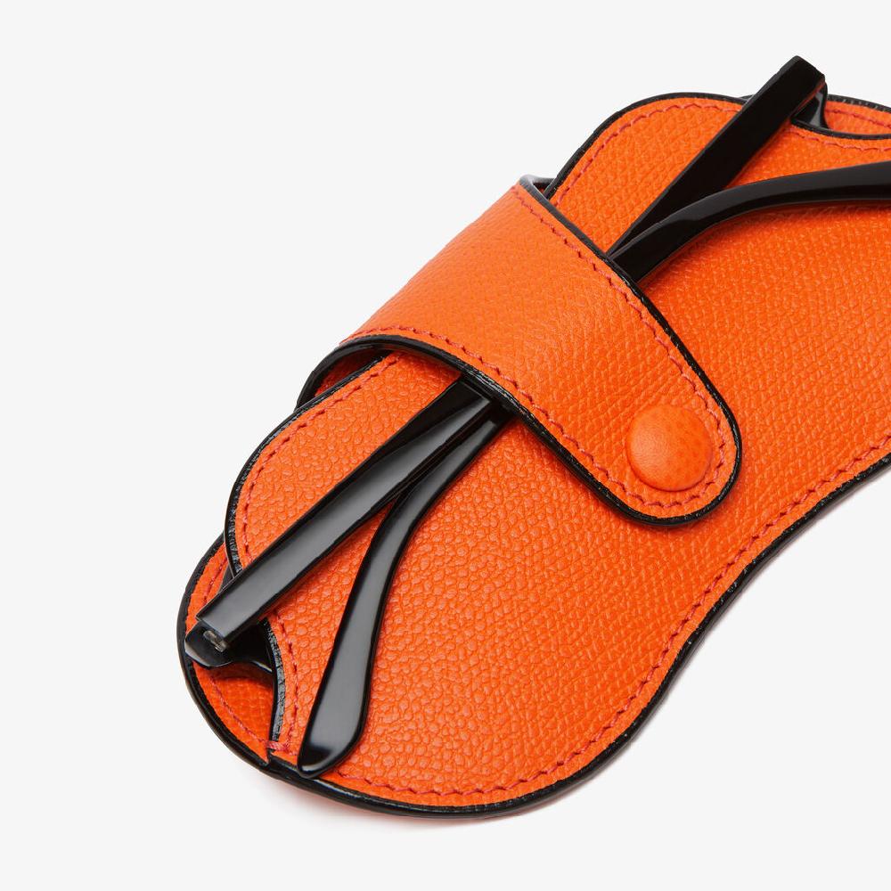 Valextra Custodia occhiali in Pelle Arancione | Valextra piccola pelletteria Convenienza