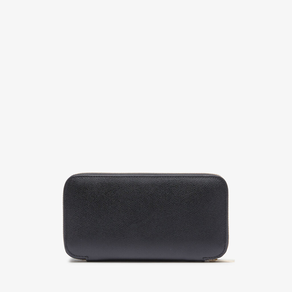 Valextra Portafoglio da Donna di Lusso in Pelle Nera | Valextra Zip Around