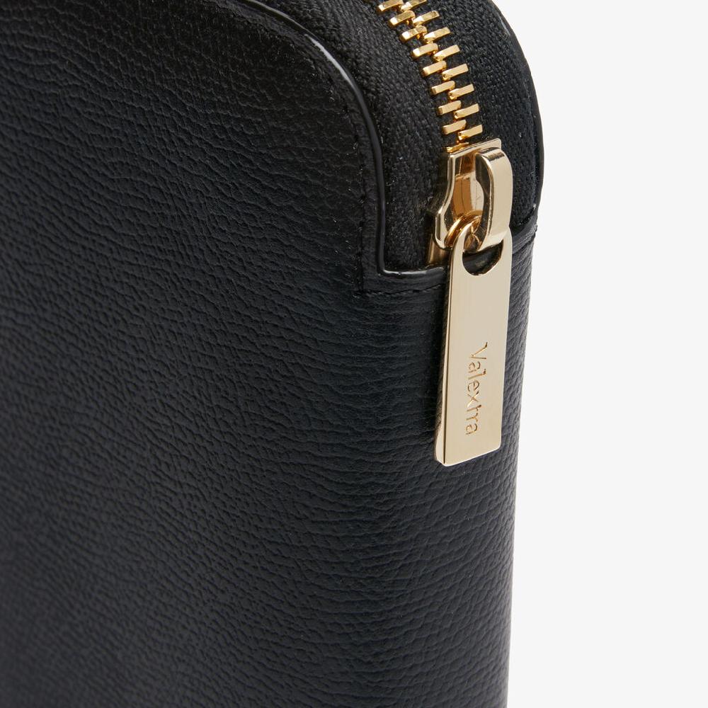 Valextra Portafoglio da Donna di Lusso in Pelle Nera | Valextra Zip Around Enormi risparmi