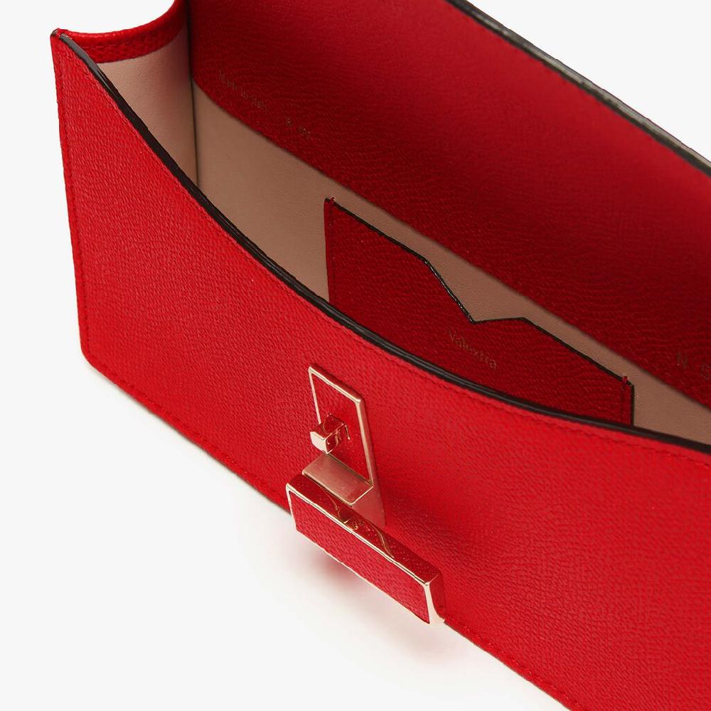 Valextra Pochette semplice e compatta in Pelle Rossa | Valextra Iside Online