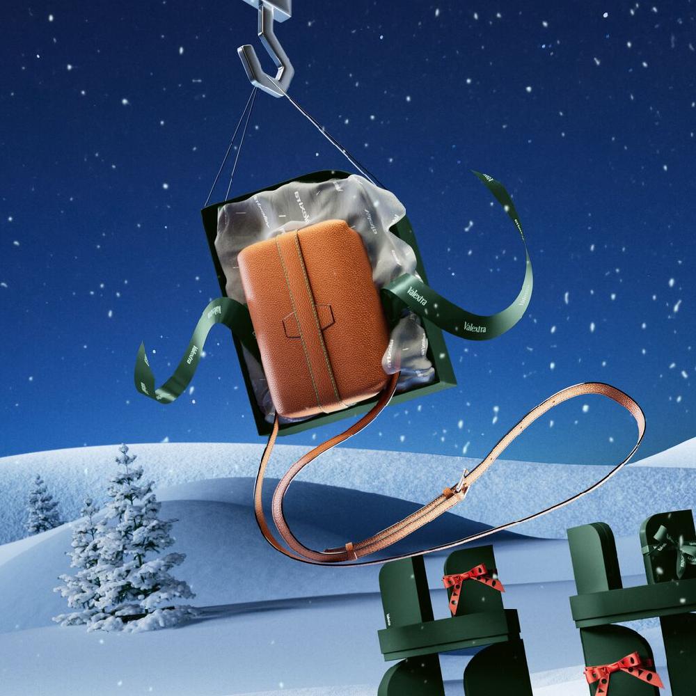 Valextra Borsa a mano Mini in Pelle Marrone | Valextra Tric Trac Outlet