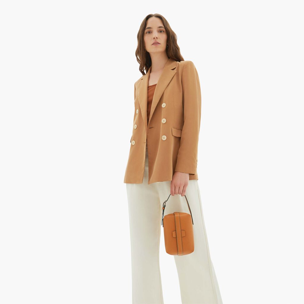 Valextra Borsa a mano Mini in Pelle Marrone | Valextra Tric Trac Outlet