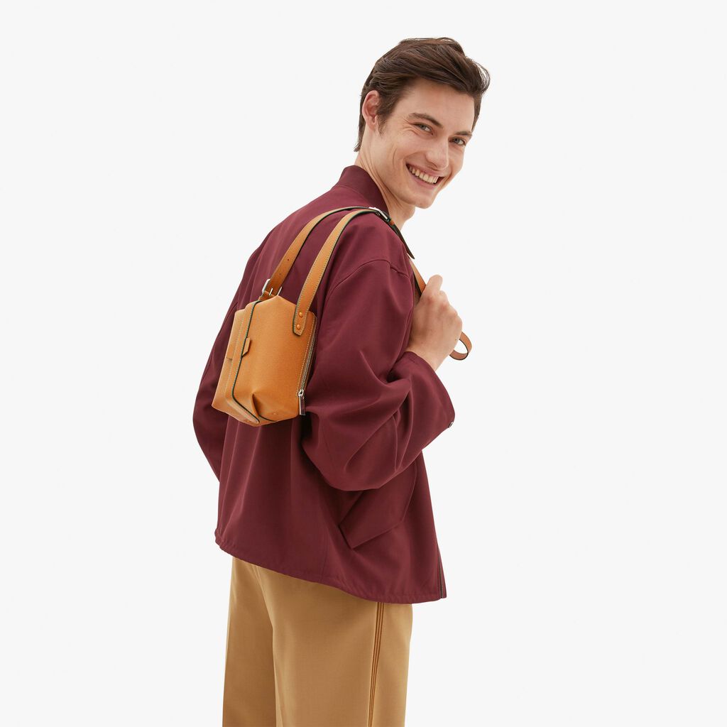 Valextra Borsa a mano Mini in Pelle Marrone | Valextra Tric Trac Outlet
