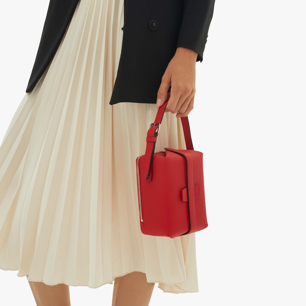 Valextra Borsa a tracolla piccola in Pelle Rossa | Valextra Tric Trac In Vendita