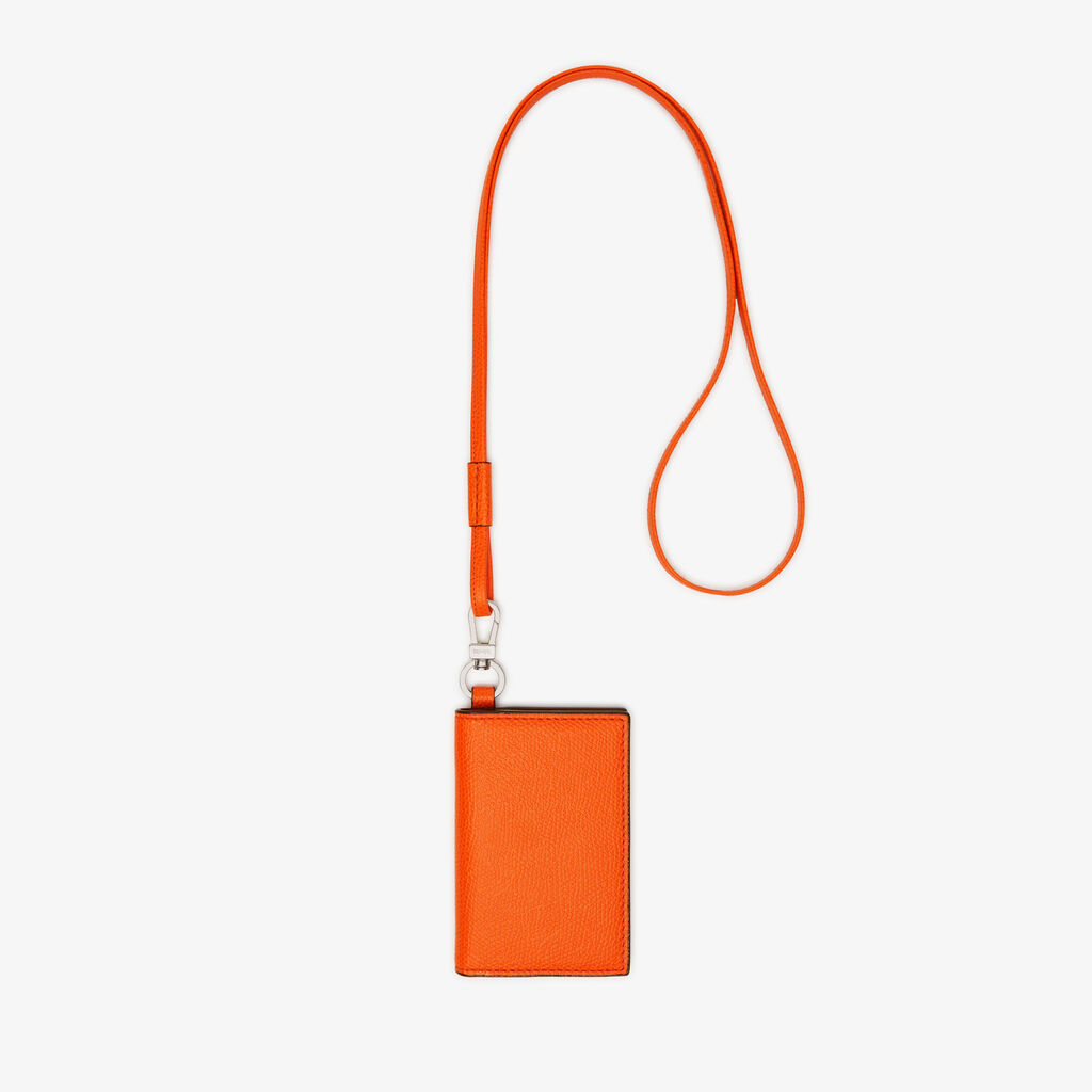 Valextra Porta carte con laccio da Donna in Pelle Arancione | Valextra