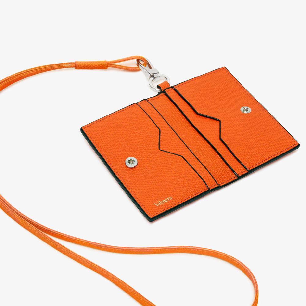 Valextra Porta carte con laccio da Donna in Pelle Arancione | Valextra Saldi