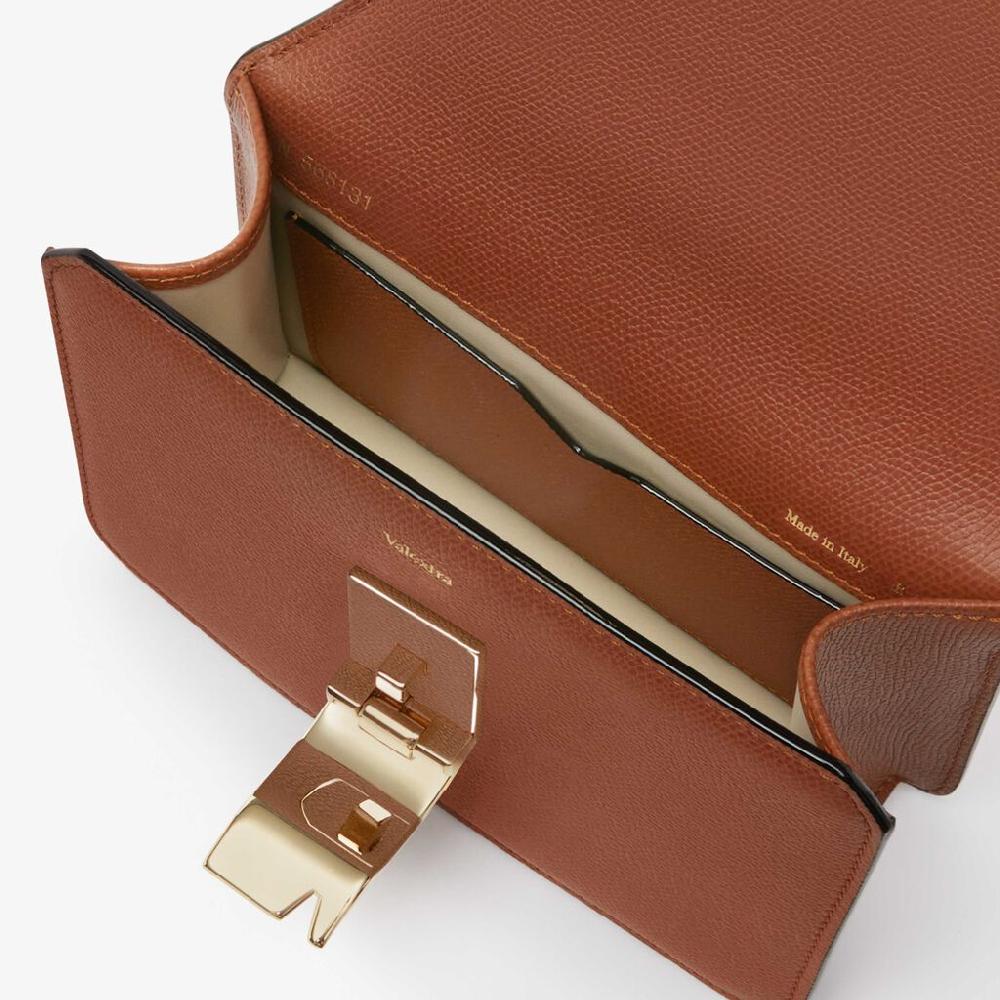 Valextra Borsa a tracolla da Donna in Pelle Marrone di Lusso | Valextra Saldi Di Fabbrica