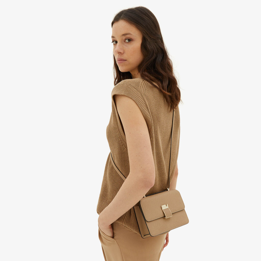 Valextra Borsetta a tracolla Mini da Donna in Pelle Beige | Valextra I Più Venduti