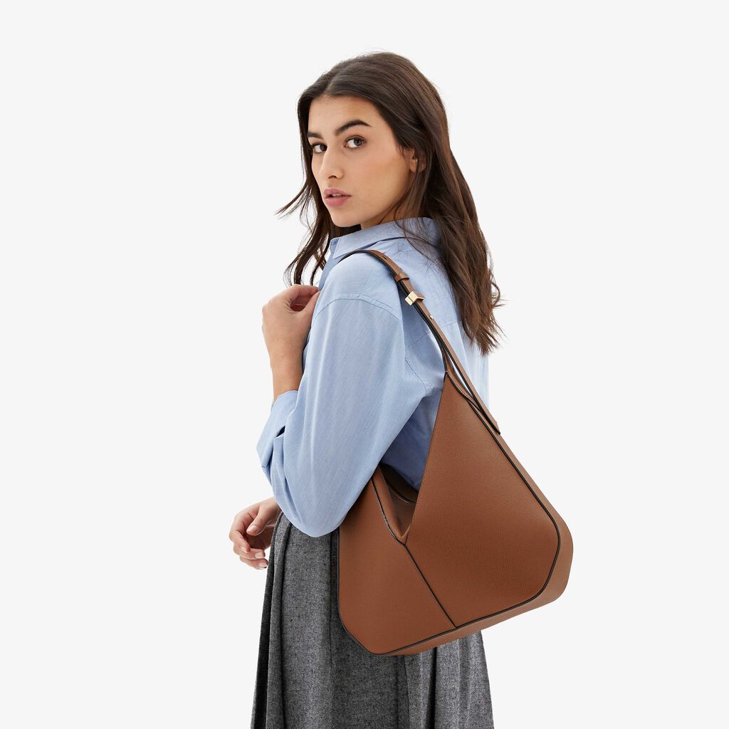 Valextra Borsa hobo da Donna di Lusso in pelle Marrone | Valextra Vivi Vendite Flash