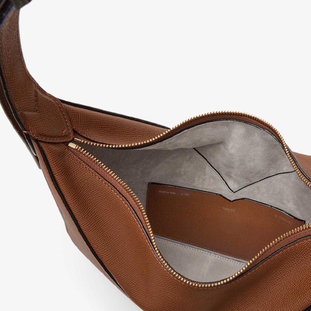 Valextra Borsa hobo da Donna di Lusso in pelle Marrone | Valextra Vivi Vendite Flash