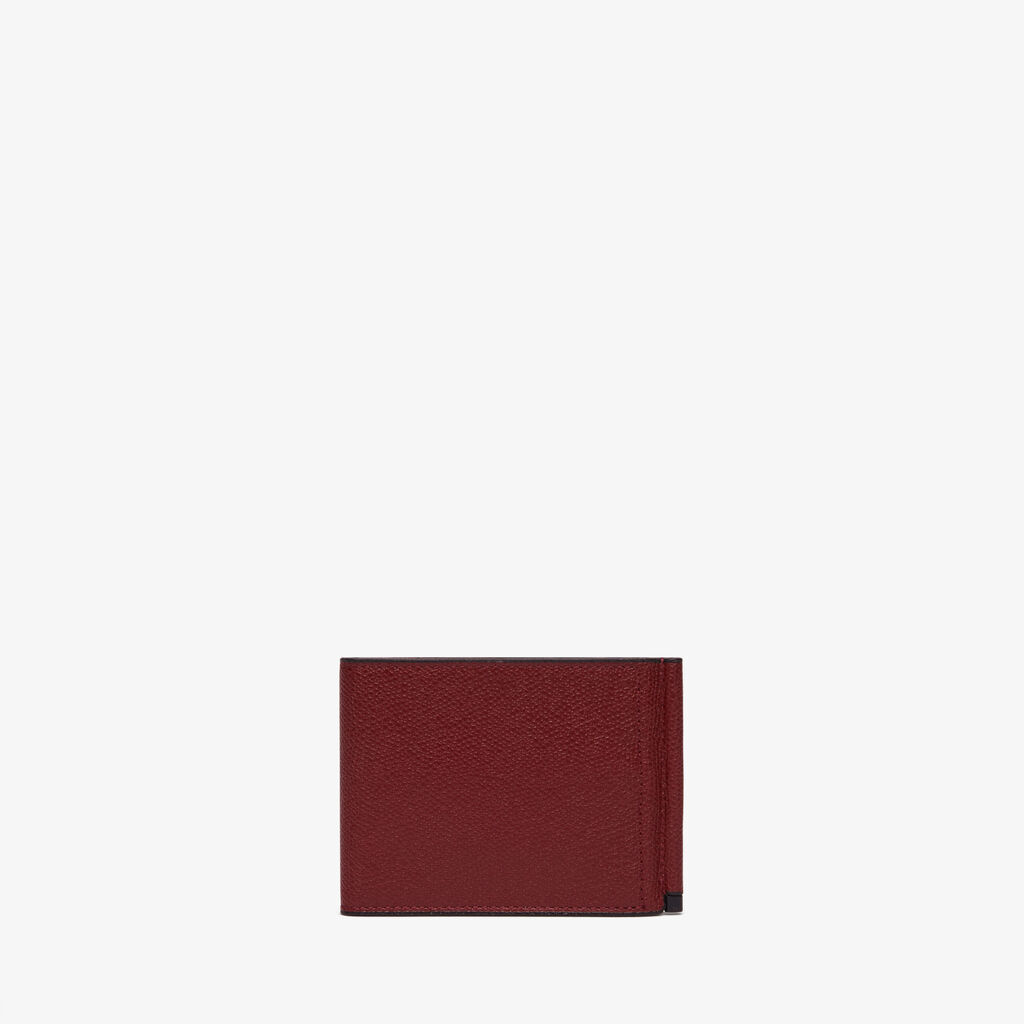 Valextra Portafoglio con fermasoldi in Pelle Bordeaux | Valextra Moda
