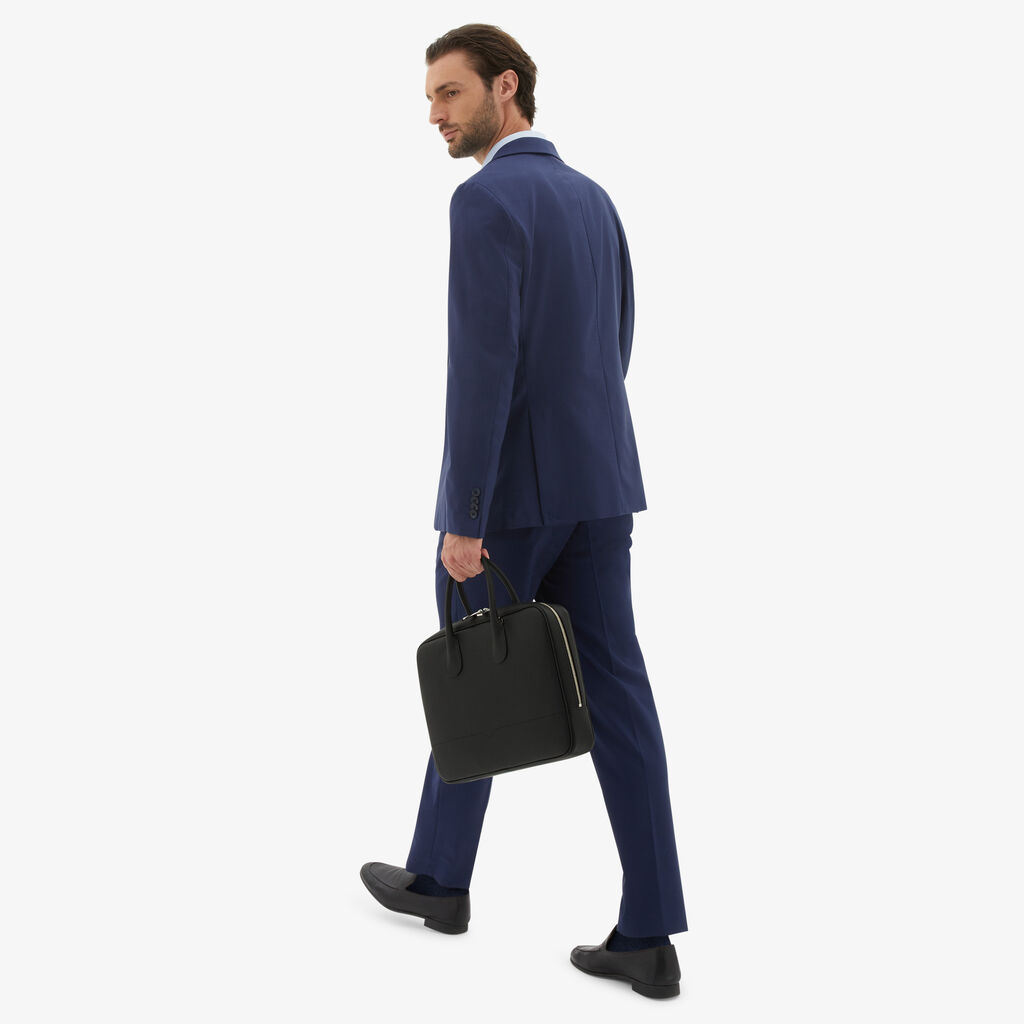Valextra Laptop bag da Uomo in Pelle Nera di Lusso | Valextra My Logo Italia