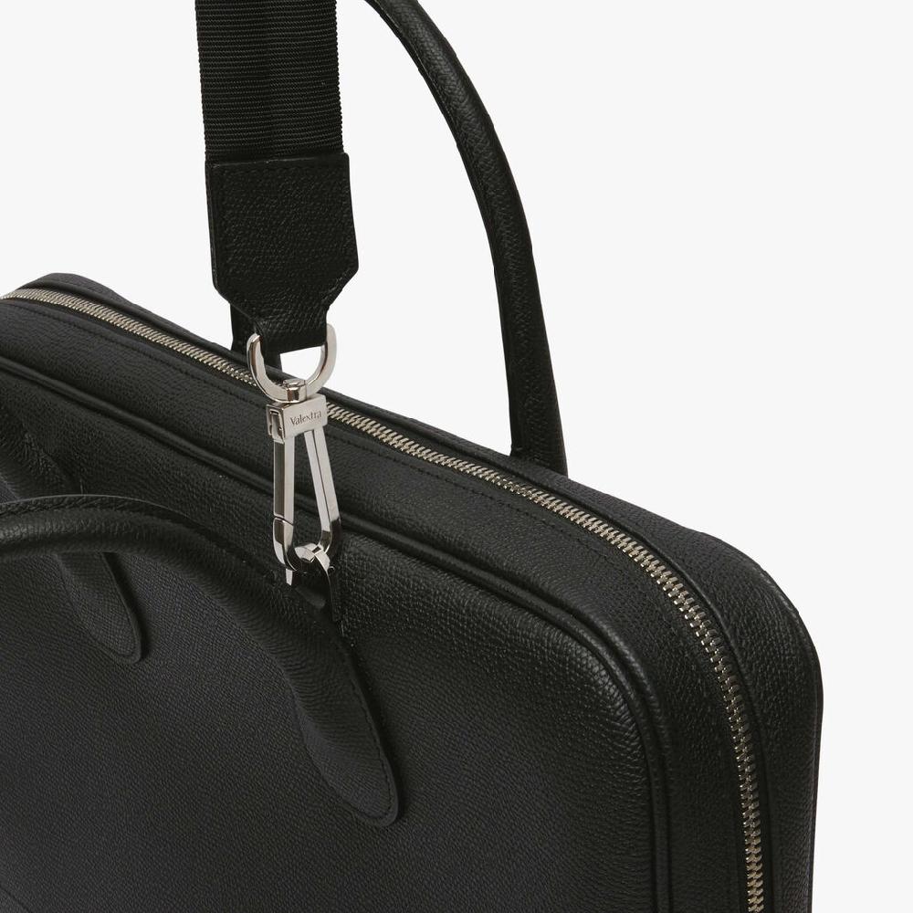 Valextra Laptop bag da Uomo in Pelle Nera di Lusso | Valextra My Logo Italia