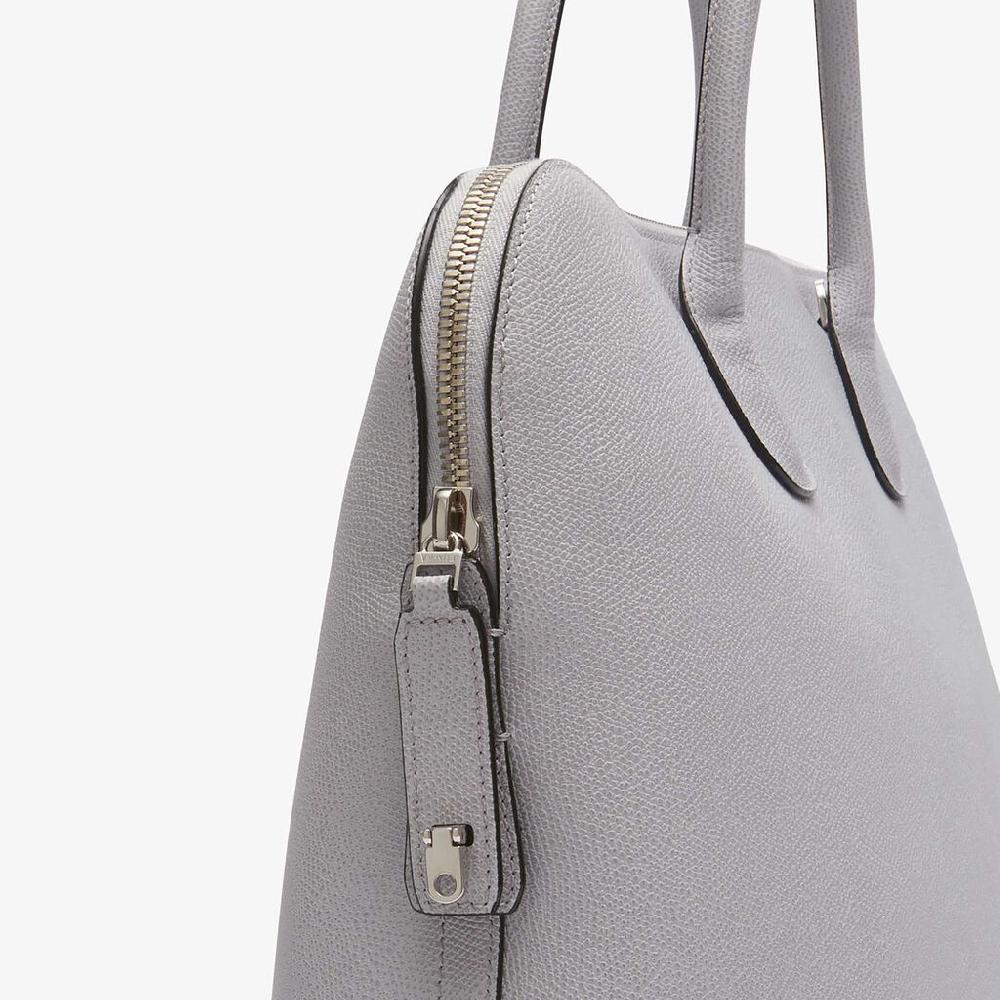 Valextra Borsa tote da Uomo in Pelle Grigia Sasso | Valextra My Logo In Linea