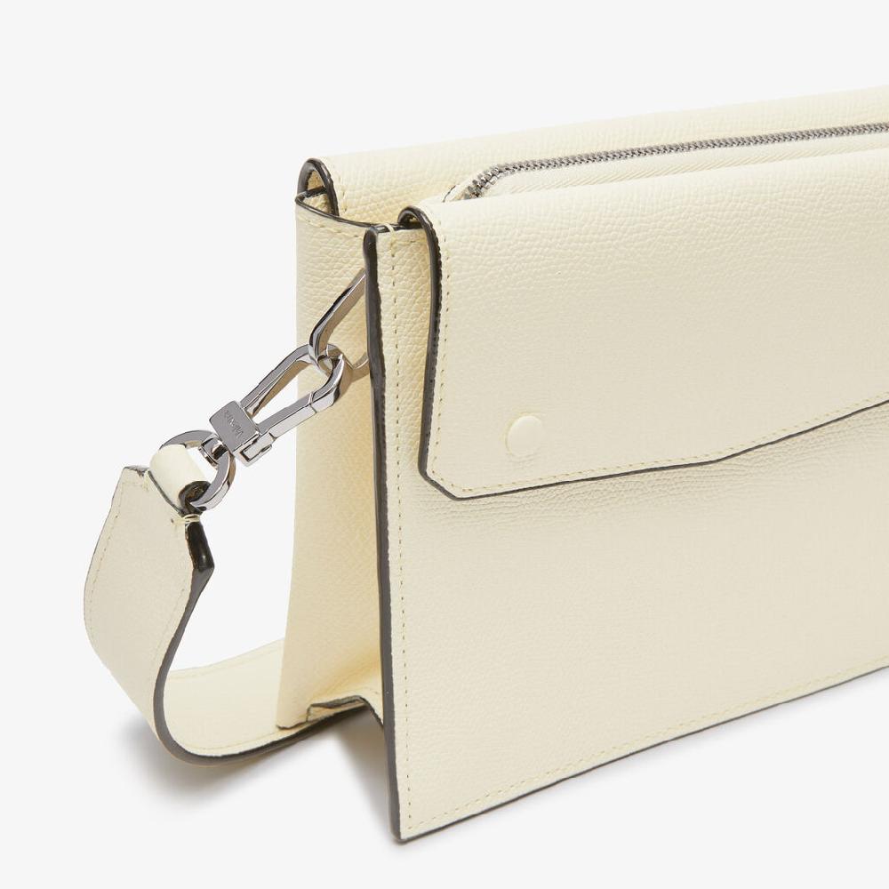 Valextra Borsa a tracolla da Uomo in Pelle Bianca | Valextra Pocket Pezzi Unici