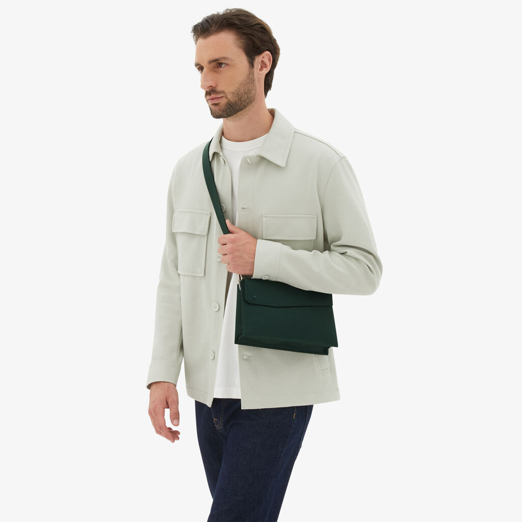 Valextra Borsa tracolla da Uomo di Lusso in Pelle Verde | Valextra Pocket Soddisfazione Garantita
