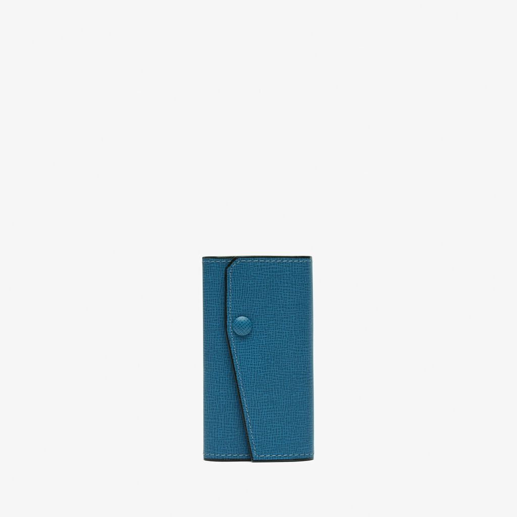 Valextra Portachiavi in Pelle Blu Cobalto | Valextra