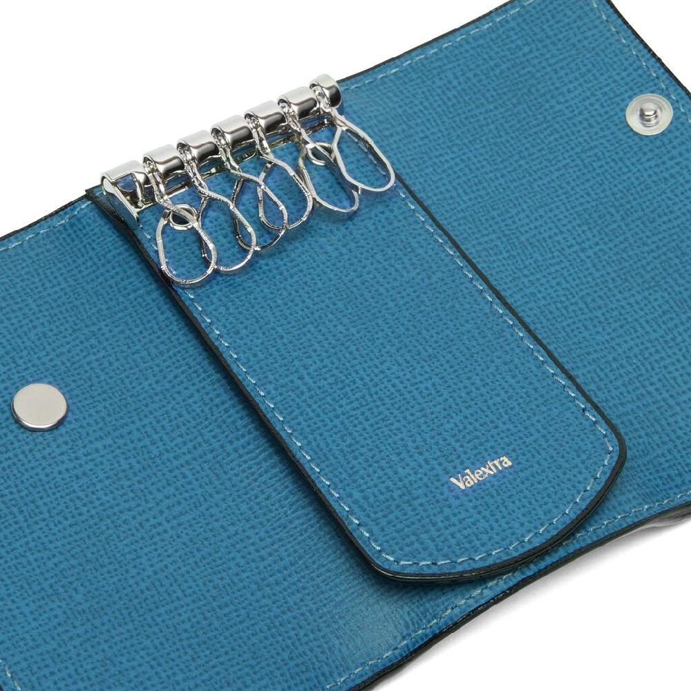 Valextra Portachiavi in Pelle Blu Cobalto | Valextra Prezzo Ridotto