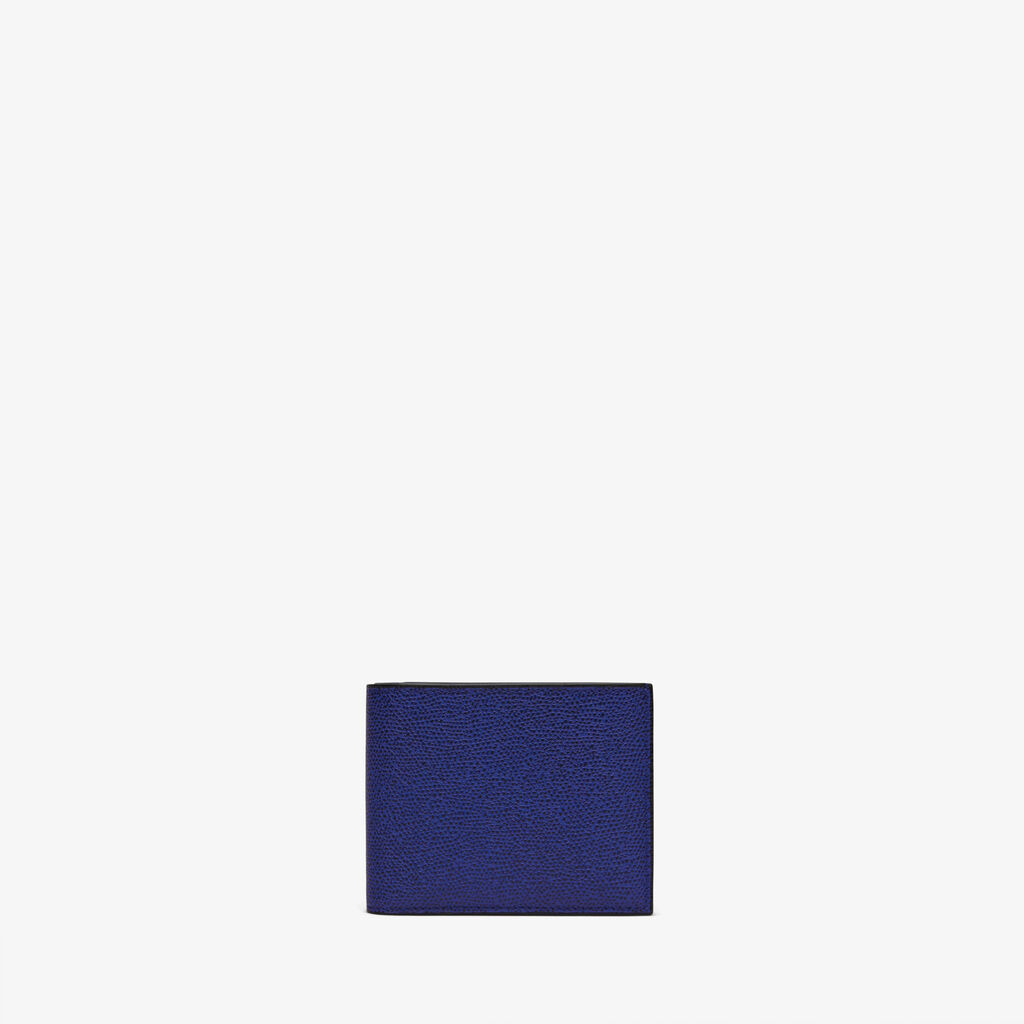 Valextra Portafoglio Bifold in Pelle Blu con portamonete | Valextra